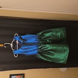 A blue and green dress